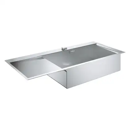 GROHE Мийка для кухні 1160 x 520 мм, 1 чаша, матова, в рівень зі стільницею (31582SD0) (31582SD0) фото 1 Aquada.com.ua