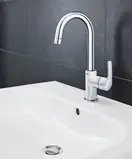 Смеситель для раковины Grohe Eurosmart (цвет - хром), с донным клапаном (23537002) фото 4 Aquada.com.ua