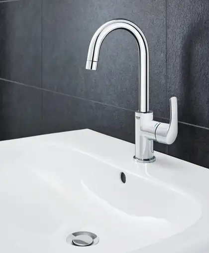 Смеситель для раковины Grohe Eurosmart (цвет - хром), с донным клапаном (23537002) фото 4 Aquada.com.ua