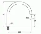 GROHE Излив для кухонного смесителя, высокий (13049000) фото 2 Aquada.com.ua