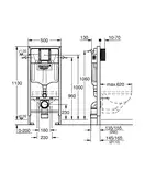 GROHE Инсталяционная система для унитаза Rapid SL (38528001) фото 2 Aquada.com.ua
