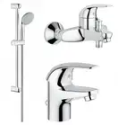 GROHE Набор Смесителей для ванной комнаты 3 в 1 Grohe Euroeco (123226S) (123226S) фото 1 Aquada.com.ua