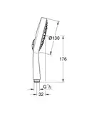 GROHE Ручной душ  POWER & SOUL COSMOPOLITAN (27663LS0) фото 2 Aquada.com.ua