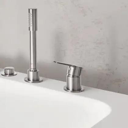 Смеситель однорычажный на борт ванны на 3 отверстия Grohe Lineare (цвет - хром) (19965001) фото 2 Aquada.com.ua