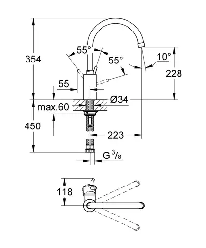 GROHE Кухонный смеситель CONCETTO (32661001) фото 4 Aquada.com.ua