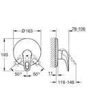 Смеситель однорычажный для ванны Grohe Eurostyle (цвет - хром/белый) (19507LS3) фото 4 Aquada.com.ua