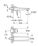 GROHE Змішувач для раковини на 2 отвори M-Size Eurostyle  (19571003) фото 7 Aquada.com.ua