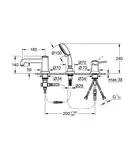 Смеситель на борт ванны Grohe Bau Classic (цвет - хром) (2511800A) фото 5 Aquada.com.ua