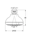 GROHE Верхній душ, 4 режими струменю New Tempesta 100  (27606001) фото 3 Aquada.com.ua