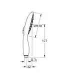 GROHE Ручной душ 4+ режима струи, цв белая луна Power&Soul 130 (27673ls0) (27673LS0) фото 4 Aquada.com.ua