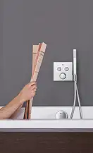 Термостат для ванны на 2 выхода Grohe Grohtherm SmartControl (цвет - хром), со встроенным держателем для ручного душа (29125000) фото 8 Aquada.com.ua