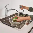 Смеситель для кухни Grohe Eurosmart (цвет - суперсталь) (30305DC0) фото 5 Aquada.com.ua