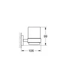 GROHE Стакан стеклянный с держателем Essentials (40447001) фото 4 Aquada.com.ua