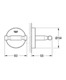 GROHE Гачок для одягу BauCosmopolitan  (40461001) фото 3 Aquada.com.ua