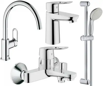 Набор смесителей для ванны 4-в-1 Grohe Bau Loop М (цвет - хром) (123225K) фото 4 Aquada.com.ua