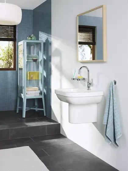 Смеситель для раковины Grohe Eurosmart (цвет - хром), с донным клапаном (23537002) фото 5 Aquada.com.ua