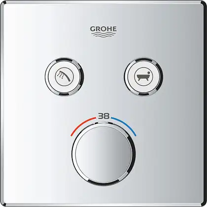 GROHE Термостат для душа, внешняя часть, на 2 потребителя Grohtherm SmartControl (29124000) фото 3 Aquada.com.ua