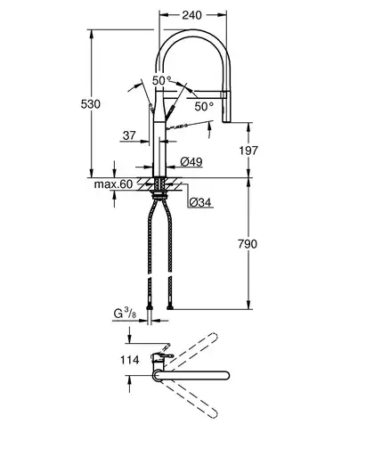 GROHE Одноважільний змішувач для мийки Essence  (30294000) фото 2 Aquada.com.ua