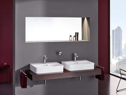 Смеситель однорычажный для раковины Grohe Lineare DN 15 XS-Size (цвет - хром) с доным клапаном (32109001) фото 4 Aquada.com.ua