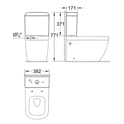 GROHE Бачок унитаза EURO CERAMIC (39332000) фото 6 Aquada.com.ua