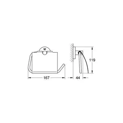 GROHE Держатель для туалетной бумаги Essentials (40367001) фото 4 Aquada.com.ua
