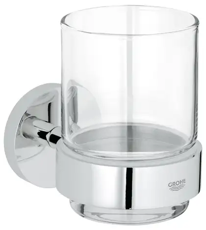 GROHE Стакан стеклянный с держателем Essentials (40447001) фото 1 Aquada.com.ua
