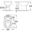 GROHE Чаша унитаза BAU CERAMIC (39349000) фото 2 Aquada.com.ua