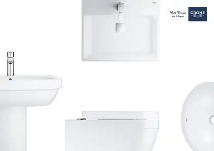 Унитаз подвесной Grohe Bau Ceramic, безоободковый (39427000) фото 18 Aquada.com.ua