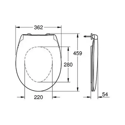 GROHE Сиденье для унитаза BAU CERAMIC (39493000) фото 5 Aquada.com.ua