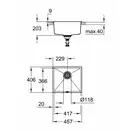 GROHE Мойка кварцевая Sink K700 Undermount (31653AP0) (31653AP0) фото 2 Aquada.com.ua