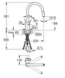 GROHE Смеситель однорычажный для мойки, хром Eurosmart Cosmopolitan (31481001) фото 2 Aquada.com.ua