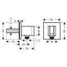 GROHE Hansgrohe Держатель Fixfit Porter Square (26486000) фото 2 Aquada.com.ua
