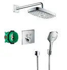 GROHE Hansgrohe Душевой набор (верхний, ручной душ, ibox, термостат) Raindance Select E/ShowerSelect (27296000) фото 1 Aquada.com.ua