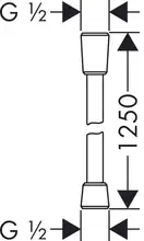 Hansgrohe Шланг душевой 1,25 м Isiflex``B (28272000) фото 2 Aquada.com.ua