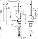 Hansgrohe Смеситель для кухни, однорычажный Focus 260 (31820000) фото 2 Aquada.com.ua