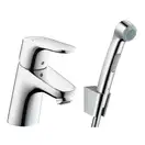 Hansgrohe Смеситель для раковины, однорычажный, с гигиенической лейкой Focus (31926000) фото 1 Aquada.com.ua