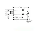 HANSGROHE Излив на ванну E/S 152 мм с переключателем на душ, хром (13423000) фото 2 Aquada.com.ua