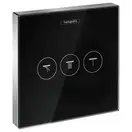 HANSGROHE ShowerSelect Модуль с тремя запорными клапанами, стеклянный, черный/хром (15736600) фото 1 Aquada.com.ua