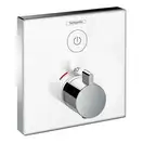 HANSGROHE Термостат для одного потребителя, стеклянный, СМ, белый/хром ShowerSelect (15737400) фото 1 Aquada.com.ua