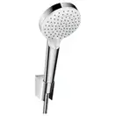 HANSGROHE Душевой набор 1,60м, версия EcoSmart, 9 л/мин, белый/хром Crometta Vario (26694400) фото 1 Aquada.com.ua