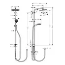 HANSGROHE Душевая система EcoSmart 9 л / мин, хром Crometta E 240 1jet Showerpipe Reno (27289000) фото 2 Aquada.com.ua