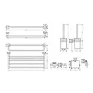 HANSGROHE Набор аксессуаров для ванной комнаты 5в1, хром Logis Universal (41728000) фото 2 Aquada.com.ua