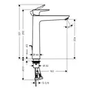 HANSGROHE Смеситель для раковины 240, однорычажный, со сливным гарнитуром, матовый белый Talis E (71716700) фото 2 Aquada.com.ua