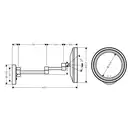 HANSGROHE Зеркало косметическое, с LED подсветкой, хром Logis (73560000) фото 2 Aquada.com.ua