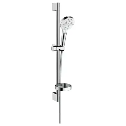 Hansgrohe Душевой набор 0,65 м, с мыльницей Casetta, белый/хром Crometta Vario (26553400) фото 1 Aquada.com.ua
