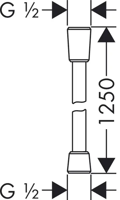 Hansgrohe Шланг душевой 1,25 м Isiflex``B (28272000) фото 2 Aquada.com.ua