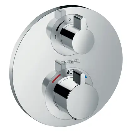 HANSGROHE Термостат с запорным/переключающим вентилем Ecostat S (15758000) фото 1 Aquada.com.ua