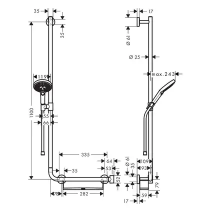 HANSGROHE Набор для душа Raindance Select S 120 (26324000) фото 4 Aquada.com.ua
