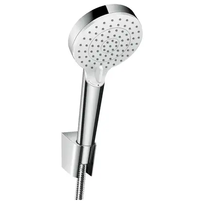 HANSGROHE Душевой набор 1,60м, версия EcoSmart, 9 л/мин, белый/хром Crometta Vario (26694400) фото 1 Aquada.com.ua