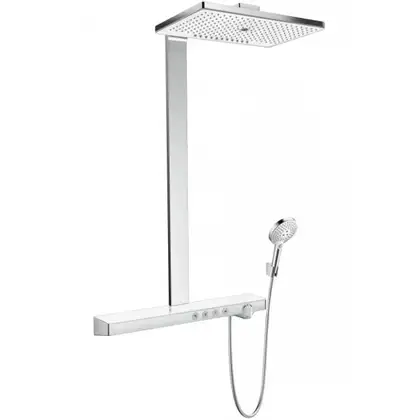Душевая система с термостатом Hansgrohe Rainmaker Showerpipe 460 3jet (цвет - хром/белый) (27106400) фото 1 Aquada.com.ua